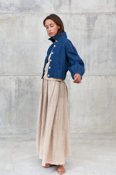 BUNGA  [flow] -  maxi skirt nila cotton linen